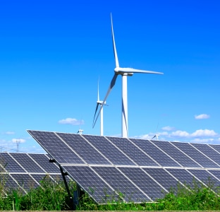 Napelemek és szélturbinák