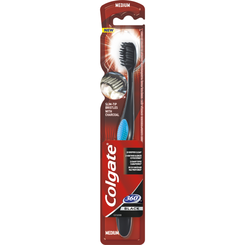 Colgate® 360 Black Közepes Fogkefe