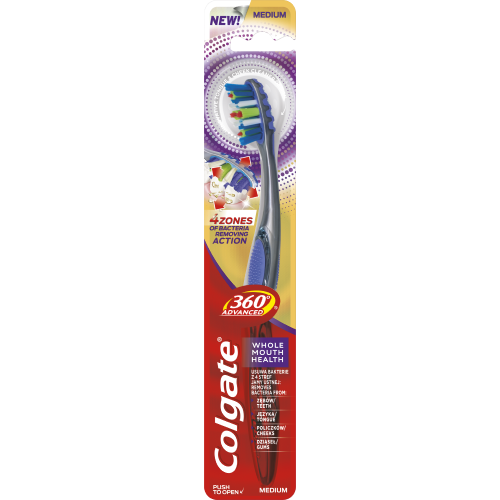 Colgate® 360 Advanced Whole Mouth Health Közepes Fogkefe
